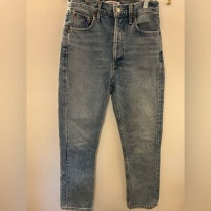 Agolde Denim Straight Jeans Button Fly